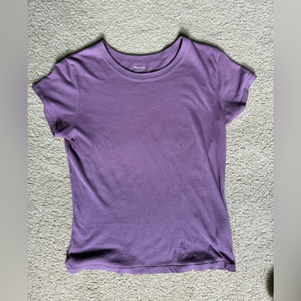 Madewell Softfade Cotton Perfect Vintage Tee. Purple. Size XS.